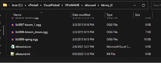 Altsound INI Location